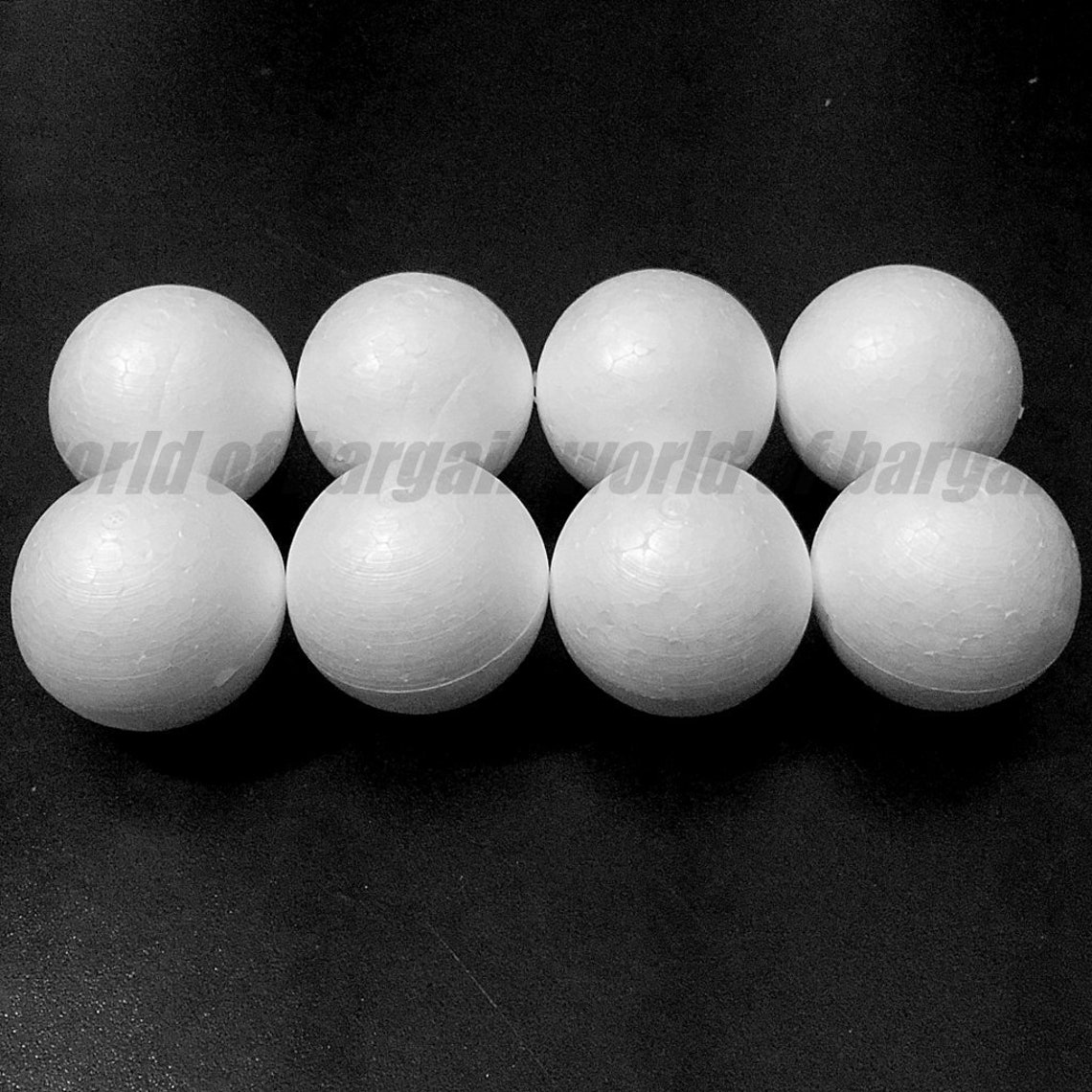 8 Ct 2 Inch Styrofoam Balls Round White Styro Foam Polystyrene Sphere