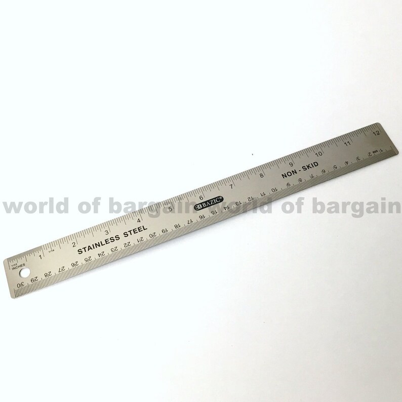 12 Inch METAL RULER Stainless Steel Straight Edge Drawing Cutting Non