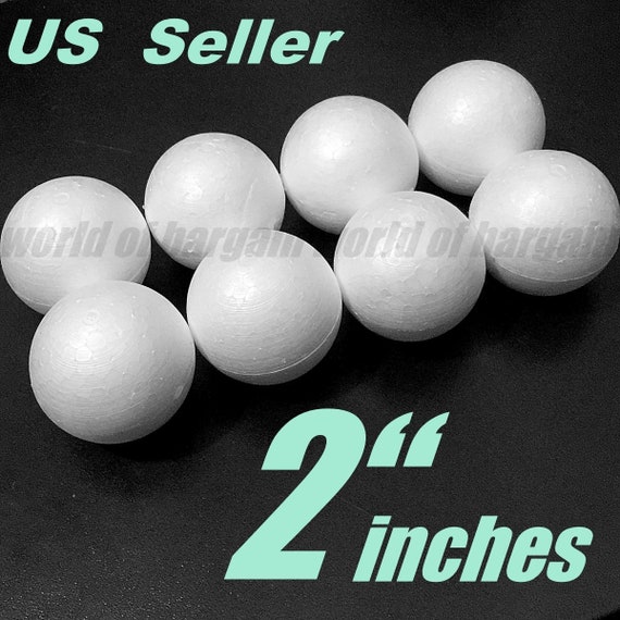 8 ct 2 inch Styrofoam Balls Round White Styro Foam Polystyrene Sphere C086