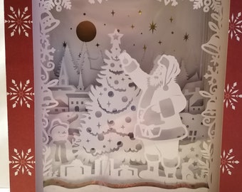 Light box Merry Christmas Santa Claus