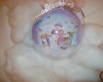 Ball 3d snow Christmas decor