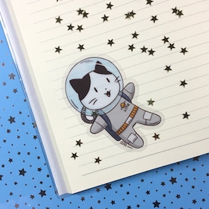Adesivo de waffle de astronauta *transparente*