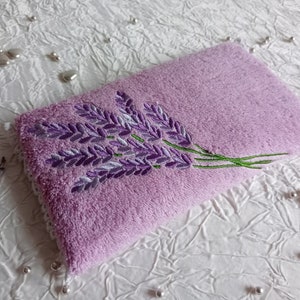 Lavender cushion, relaxation cushion with lavender and organic flax seeds, aromatherapy cushion, scented cushion, thermal cushion image 4