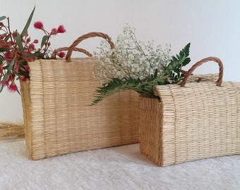 Straw handbag, Portuguese straw basket, traditional Portuguese bag, reed handbag, Portuguese bag, straw summer tote.