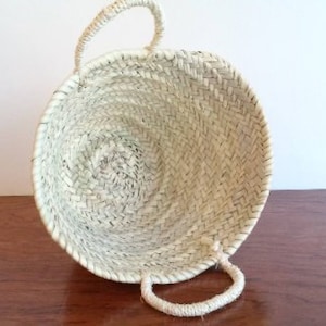 Wedding basket, small straw basket for wedding, straw basket for wedding, small basket for bridesmaid, size XS, S image 5