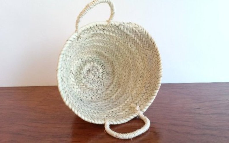 Wedding basket, small straw basket for wedding, straw basket for wedding, small basket for bridesmaid, size XS, S image 5