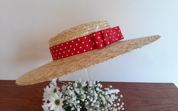 Natural Straw Boater Hat, Straw Boater Hat, Provençal Boater 