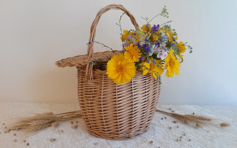 Jane Birkin bag, Jane Birkin basket, wicker handbag, round tote, Jane Birkin style wicker basket, summer bag, Jane Birkin tote, t. I image 6