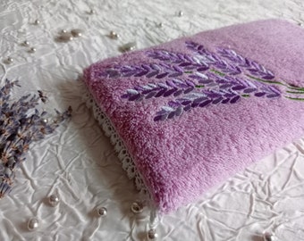 Lavender cushion, relaxation cushion with lavender and organic flax seeds, aromatherapy cushion, scented cushion, thermal cushion