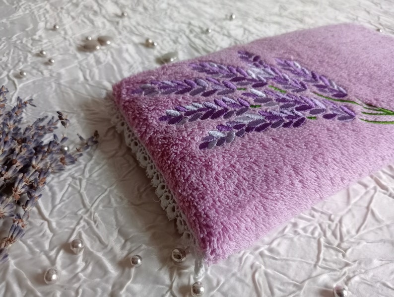 Lavender cushion, relaxation cushion with lavender and organic flax seeds, aromatherapy cushion, scented cushion, thermal cushion image 1