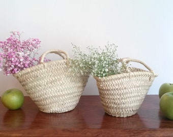 Wedding basket, small straw basket for wedding, straw basket for wedding, small basket for bridesmaid, size XS, S