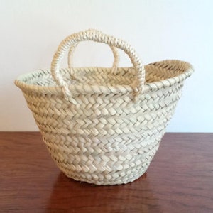 Wedding basket, small straw basket for wedding, straw basket for wedding, small basket for bridesmaid, size XS, S image 6