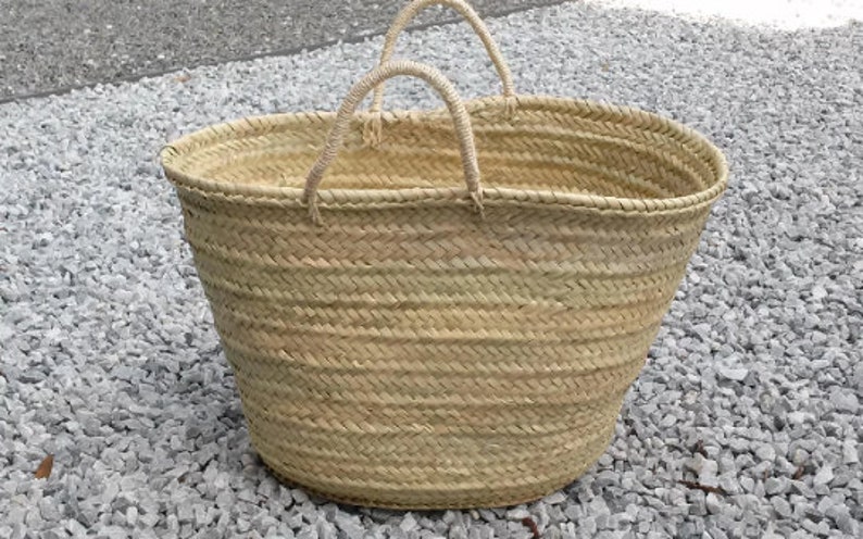 Palm tote bag, straw handbag, short palm handle tote bag, summer bag, market bag, straw tote, S, M, L, XL, XXL. image 8