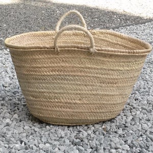 Palm tote bag, straw handbag, short palm handle tote bag, summer bag, market bag, straw tote, S, M, L, XL, XXL. image 1