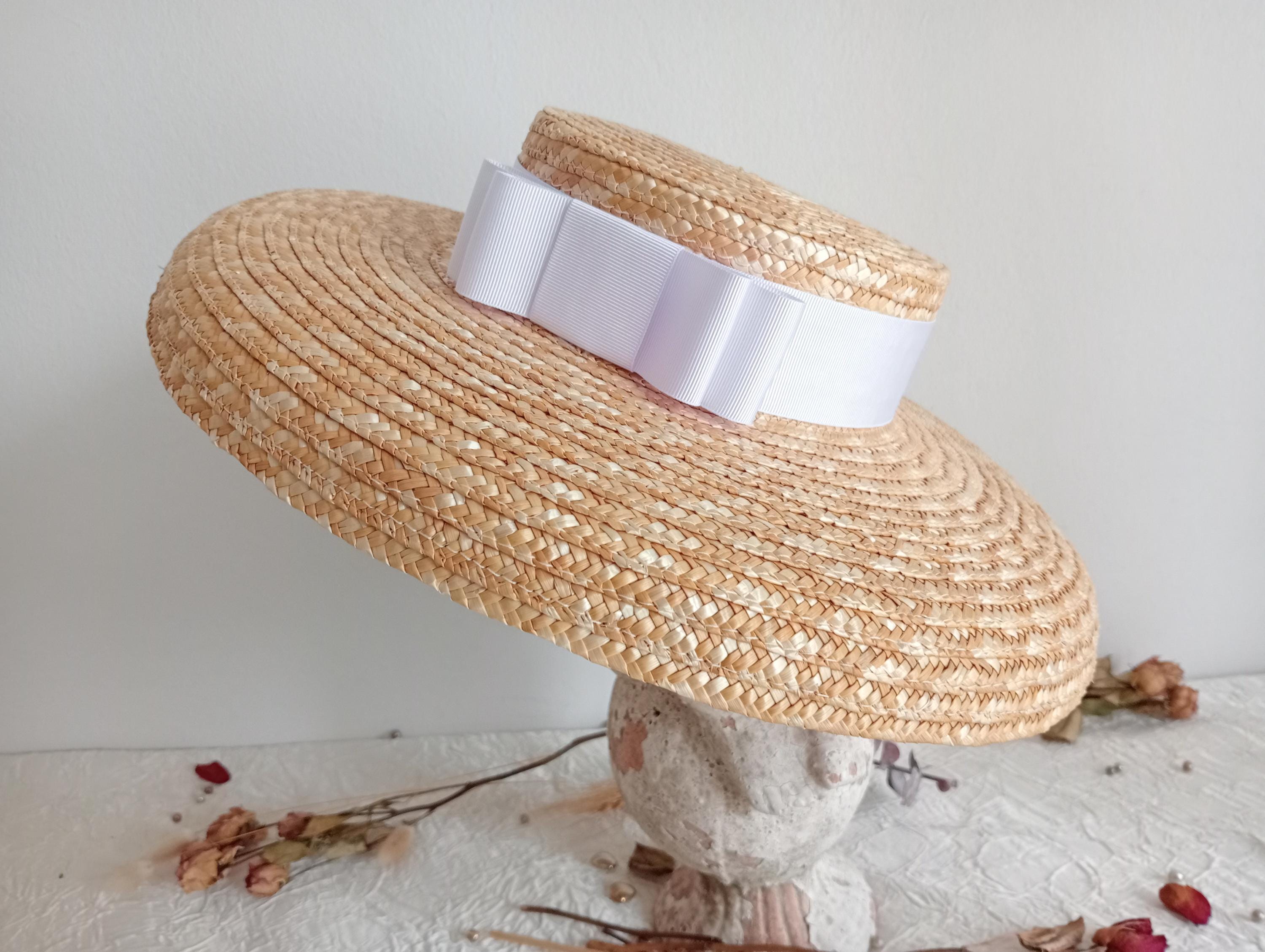 Cappello di paglia naturale, cappello di paglia estivo, cappello