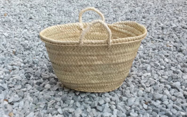 Palm tote bag, straw handbag, short palm handle tote bag, summer bag, market bag, straw tote, S, M, L, XL, XXL. image 2