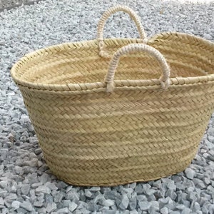 Palm tote bag, straw handbag, short palm handle tote bag, summer bag, market bag, straw tote, S, M, L, XL, XXL. image 4