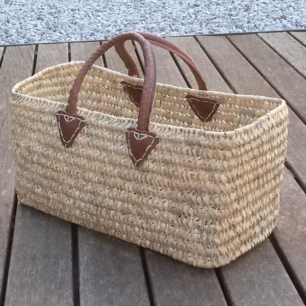 Summer straw tote bag, straw tote bag with leather handles, openwork straw basket, summer basket, straw tote bag, sizes M, L, XL.