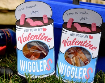 Valentine Worms, You Worm My Heart Wigglers, Children's Valentines, Kids Valentines, School Valentine, Classroom Valentine