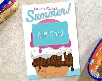Teacher Gift Card Holder, Have A Sweet Summer, Teacher Appreciation Thank You Card, End of the Year Teacher Gift