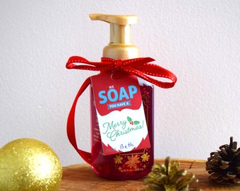 Holiday Soap Tag, We Soap You Have A Merry Christmas, Printable Tag Instant Download