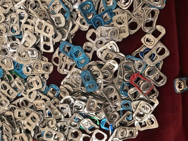 Bull Pop Tops Small Silver and Blue Clean