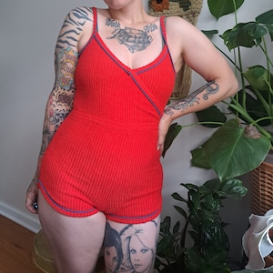 70s Wrangler Ribbed Terry Cloth Romper