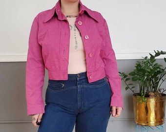 light pink crop jacket