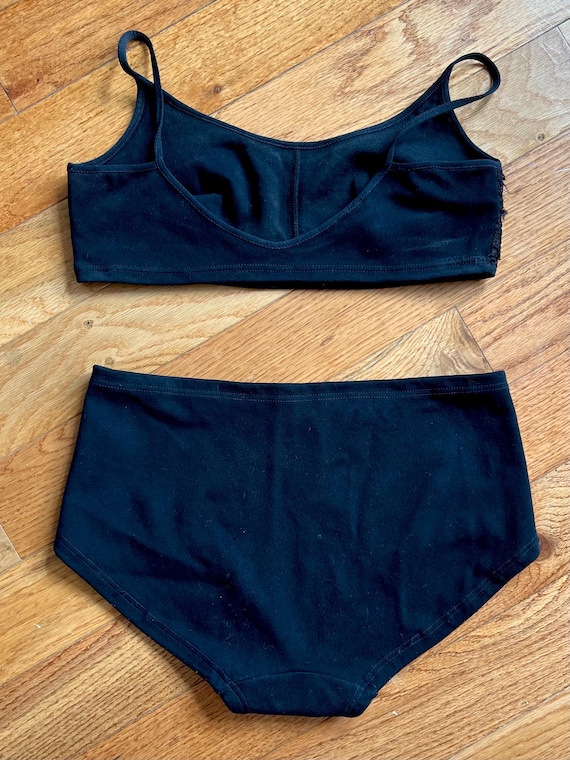 60s/70s Black Ruffle Top Bikini by Hengella - image 6