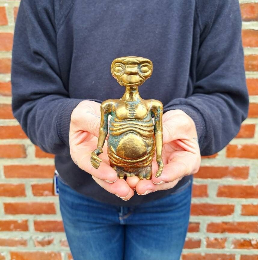 80s/90s Brass E.T. Figurine 