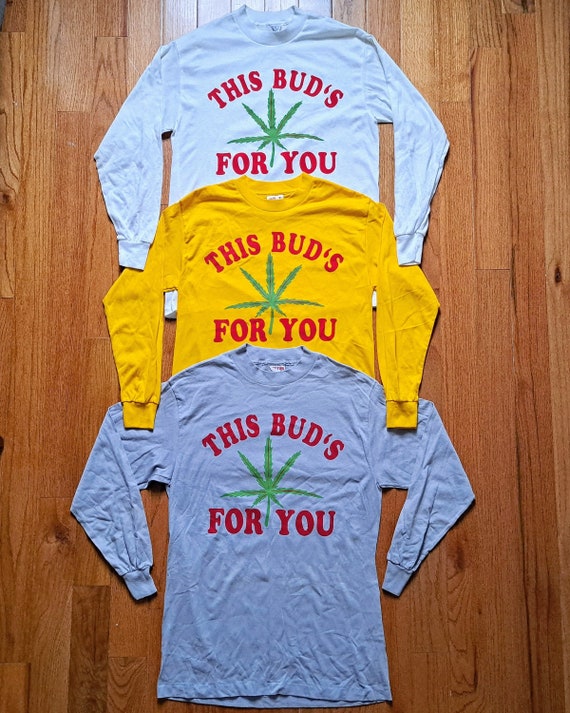 80s Hef T "This Bud's For You!" Long Sleeve Crewne