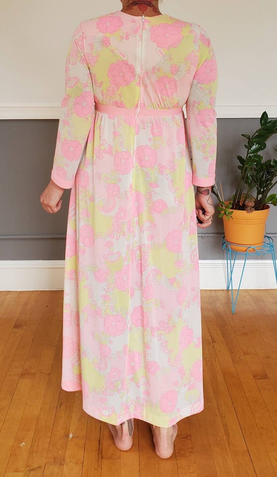 60s/70s Lorraine Floral Nightgown - image 4