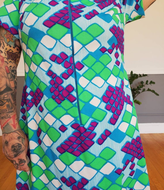 60s Puritan Forever Young Geometric Shift Dress - image 6
