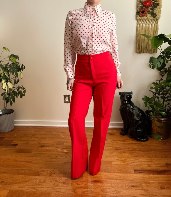 60s/70s Red Polka Dot Button Down