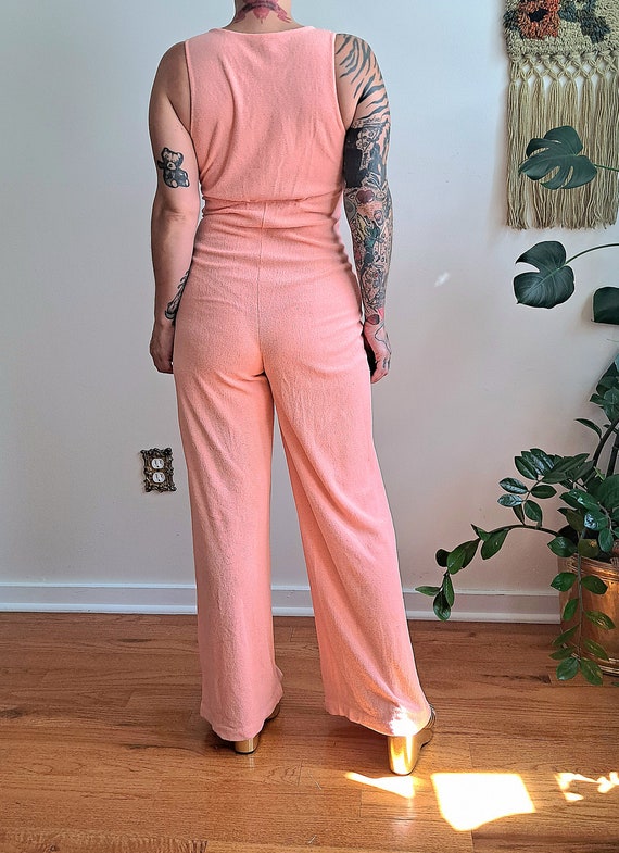 70s Pink Lounge Jumpsuit - image 4