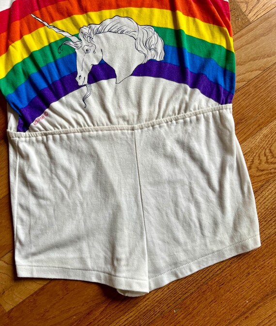 RARE 70s/80s Rainbow Unicorn Romper by Eclipse - image 6
