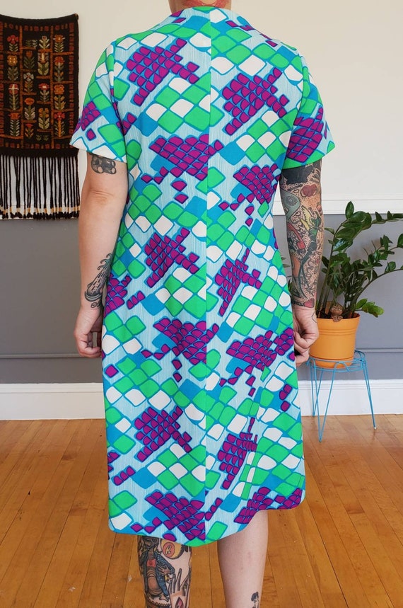 60s Puritan Forever Young Geometric Shift Dress - image 7