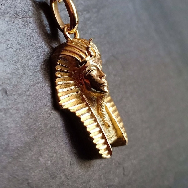 Pendentif Masque Toutankhamon, masque d'or, pendentif Égyptien, Egypte, cadeau voyage, pour lui,pour elle