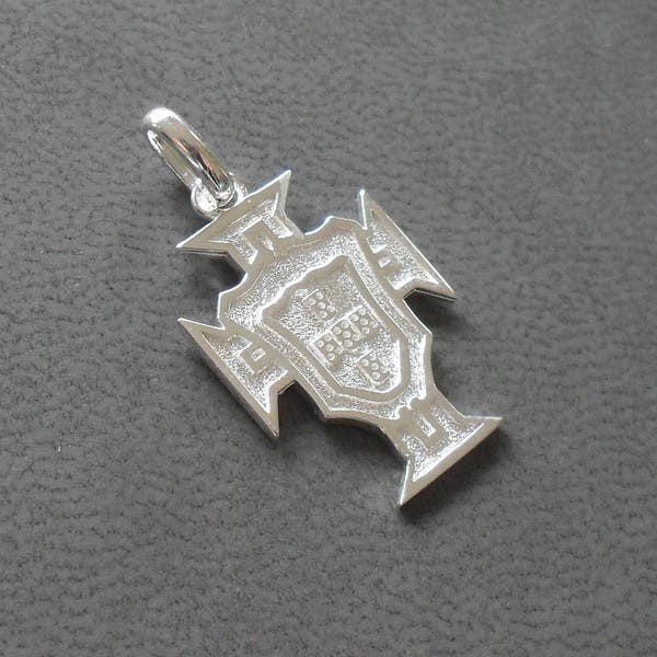 Pendentif,croix du Portugal, cadeau pour lui, symbole portugais, argent 925/1000