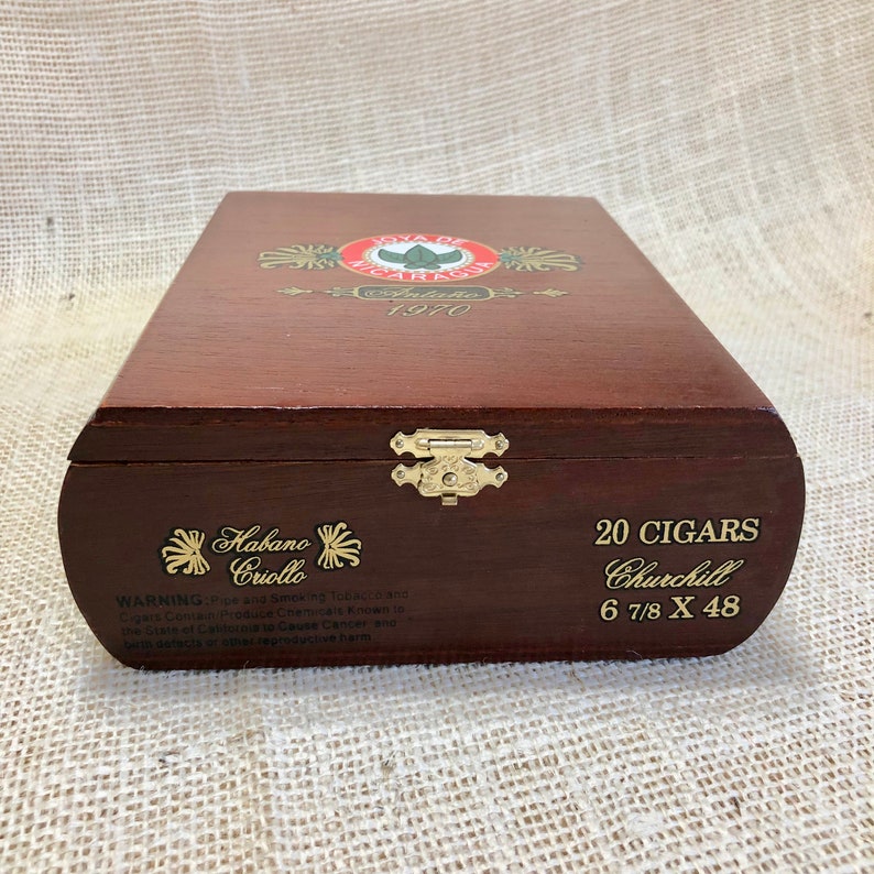 Up Cycled Cigar Box Jewelry Organizer Box Decorated Cigar Box Wood Jewelry Box Jewelry Storage Box Repurposed Cigar Box