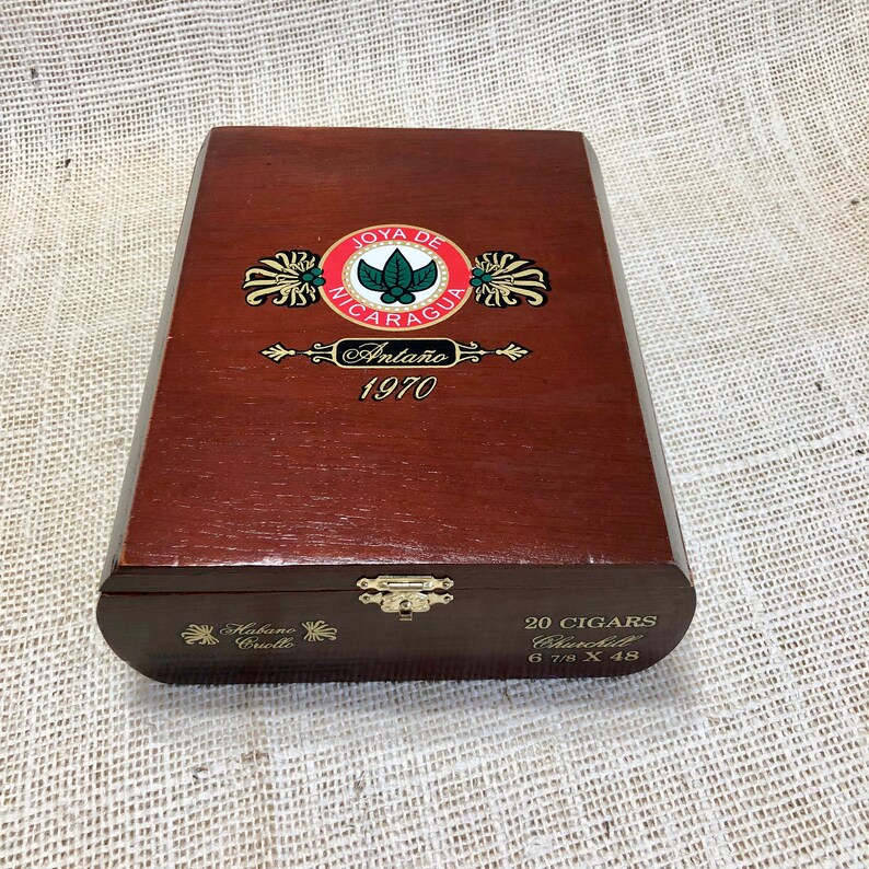 Up Cycled Cigar Box Jewelry Organizer Box Decorated Cigar Box Wood Jewelry Box Jewelry Storage Box Repurposed Cigar Box
