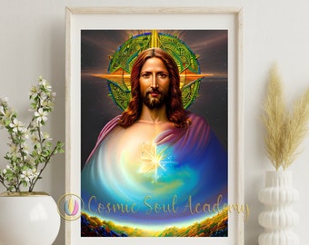 Master Jesus: The Savior - Digital Poster (A1, A3, A4, A5, A6)-Digital Print-instant download- Digital Art - Spiritual Art