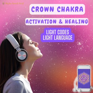 Crown Chakra Activation: Guided Meditation with Light Language & Light Codes (Digital) - audio and image