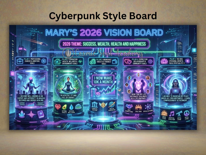 2026 Custom Vision Board - Tier 1 ESSENTIAL | Personalized Life ...