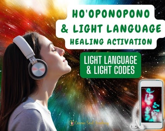 Light Language Light Codes Activation: Ho'oponopono healing and activation digital download of image and  audio light language attunement