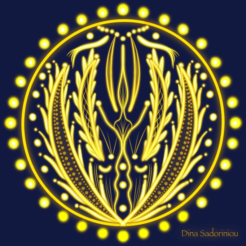 MERLIN Manifestation Sigil PERSONALIZED Art, Intuitive Art With Light ...