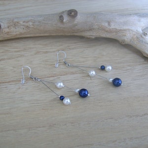 Boucles D'oreilles Turquoise à Clous - Perles Verre Pour Mariage Ou Robe - Pas Cher