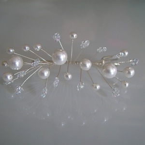 Attache/Releve Traine/Brooch White/Crystal/Rhinestone Pearls p Bridal/Wedding dress (cheap, low price)