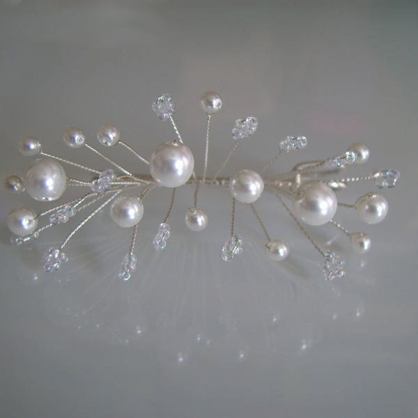 Attache/Remonte Traine/Broche  Blanc/Cristal/Strass Perles  p robe Mariée/Mariage (pas cher, petit prix)