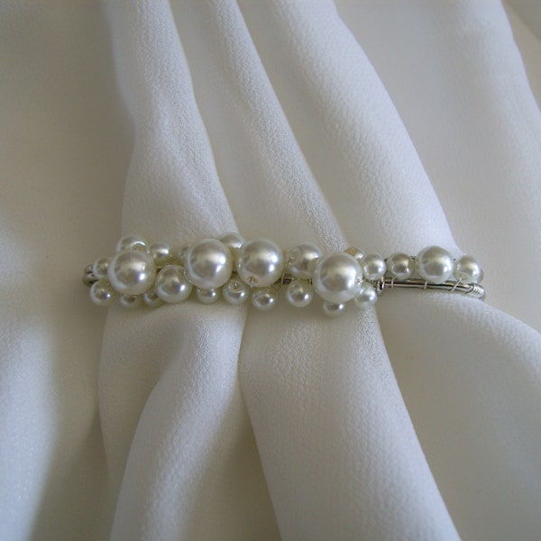 Train Fastener/Brooch Jewelry Ivory Cream Ecru Off-White Light Beige Beads for Wedding Dress/Bridal Dress/Stole (cheap, low price)
